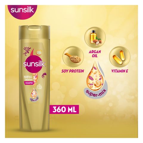 Sunsilk Hair Fall Solution Argan Oil, Soy Protein & Vitamin E Shampoo, 360ml