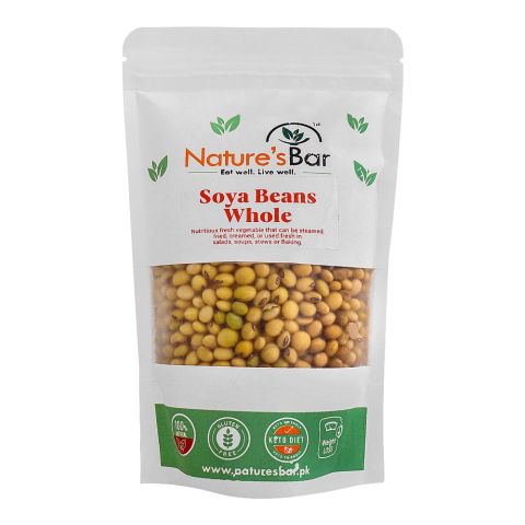 Nature's Bar Soya Beans Whole, Organic Soya with High Fiber Supplement, High in protein, 250g