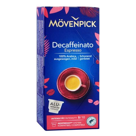Movenpick Decaffeinato Espresso Coffee Pods, 10-Pods, 55g