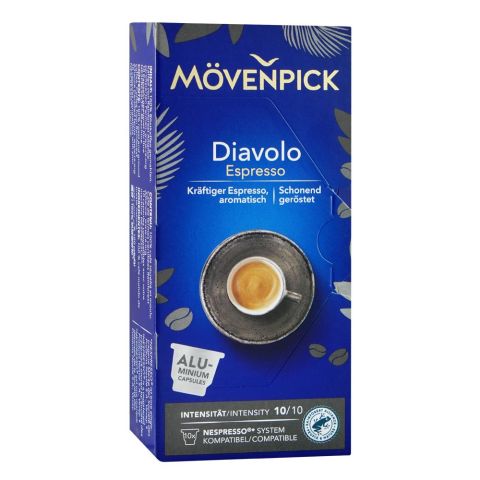 Movenpick Diavolo Espresso Coffee Pods, 10-Pods, 55g