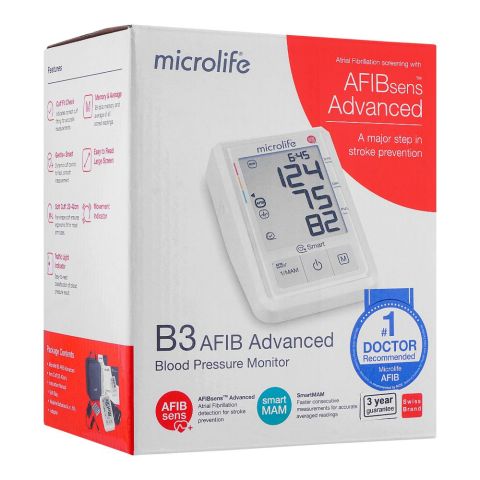 Microlife Blood Pressure Monitor, Sens Advanced, B3-AFIB