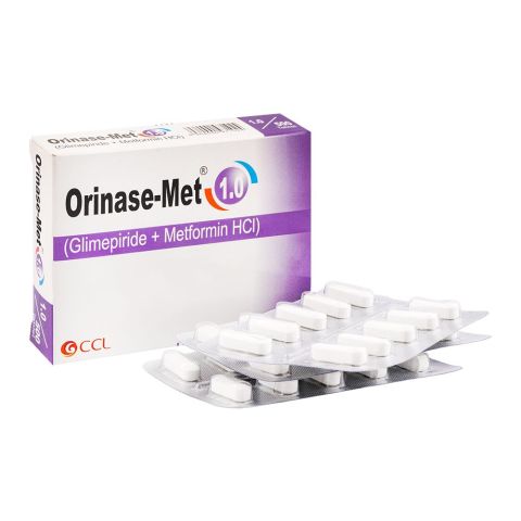 CCL Pharmaceuticals Orinase-Met Tablet, 1.0/500mg, 30-Pack