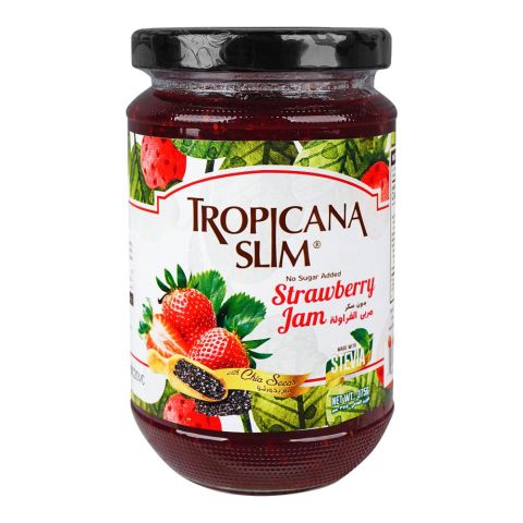 Tropicana Slim Strawberry Jam, No Sugar Added, 375g
