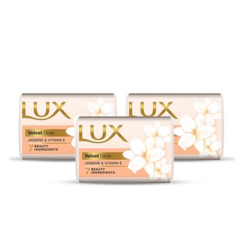 Lux Velvet Glow Jasmine Soap Trio Pack, 3x100g