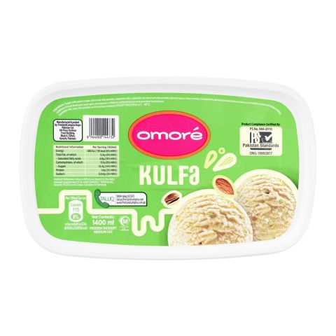 Omore Kulfa Tub, Frozen Dessert, 1400ml