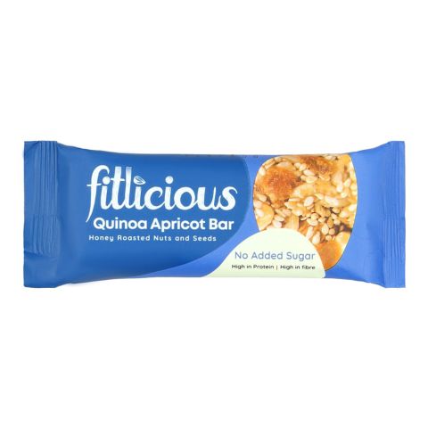 Fitlicious Quinoa Apricot Nut Granola Bar, 1-Piece