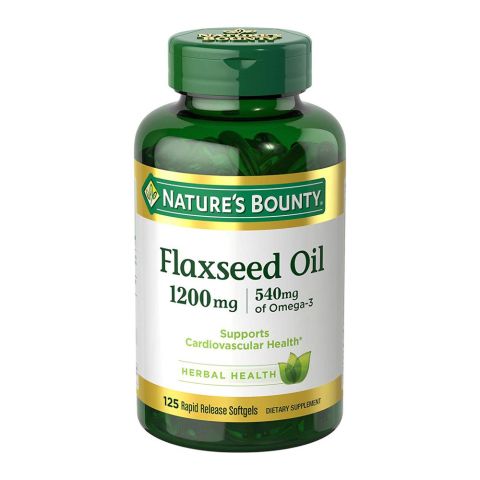 Nature's Bounty Flaxseed Oil, 1200mg, 125 Softgels, Dietary Supplement