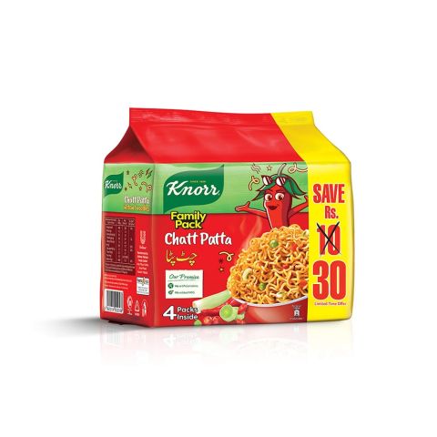 Knorr Noodles Chatt Patta, Family Pack, 4-Pack Inside
