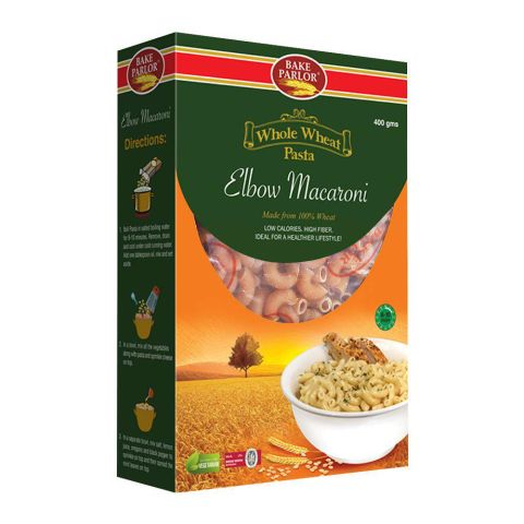 Bake Parlor Elbow Macaroni, Whole Wheat Pasta 400gm
