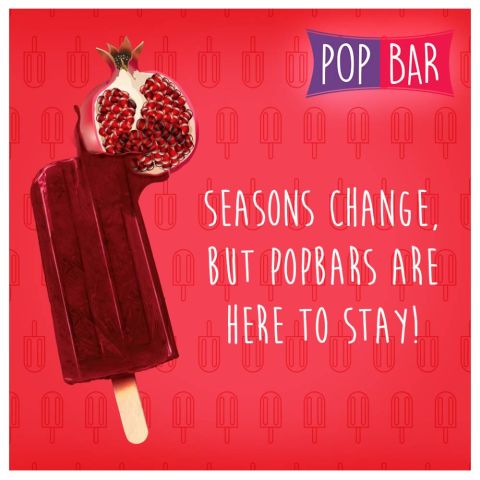 Wholesome Foods Pop Bar Pomegranate Ice Cream, 80g
