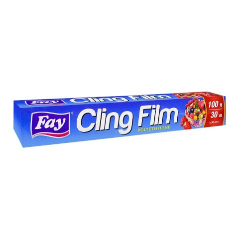 Fay Cling Film Polyethylene Shrink Wrap, 30m x 30cm
