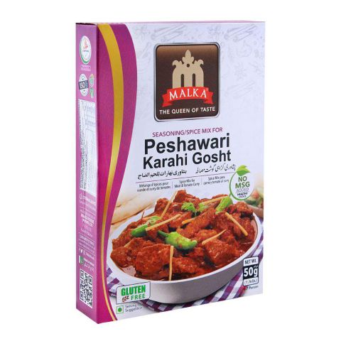 Malka Peshawari Karahi Gosht Masala, Gluten Free, 50g