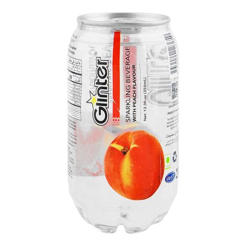 Glinter Peach Sparkling Drink Can, 350ml