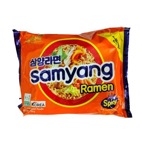 Samyang Ramen Extra Spicy Soup Type Instant Noodles, Korean Noodles, Halal, 120g
