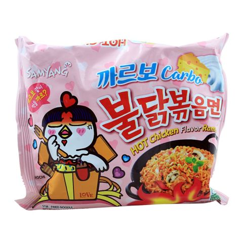 Samyang Carbo Hot Chicken Flavor Ramen Noodle, Stir-Fried, 130g