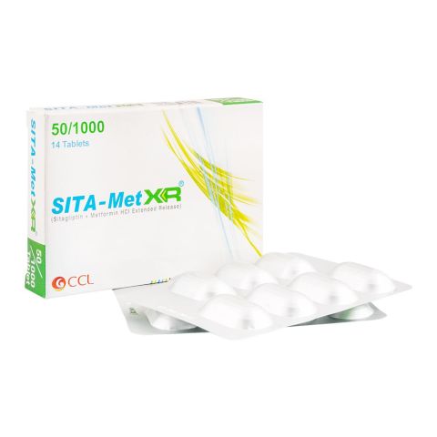 CCL Pharmaceuticals Sita-Met XR Tablet, 50/1000mg, 14-Pack
