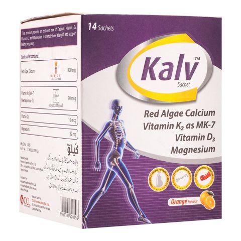 CCL Pharmaceuticals Kalv Sachet, Orange Flavor, 14-Pack