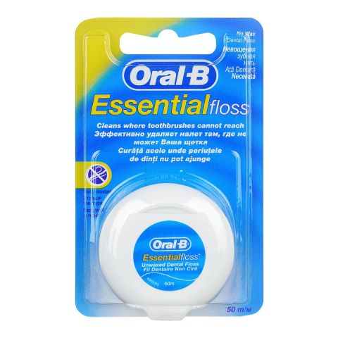 Oral-B Essential Floss Unwaxed, 50m