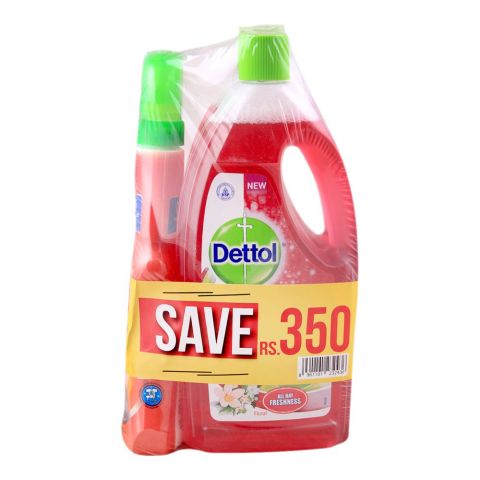 Dettol Multi-Purpose Floral Cleaner, Mega Saver Pack, 2x1000ml