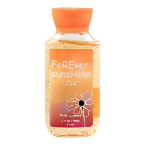 Body Luxuries Anti-Bacterial Hand Gel Sanitizer, Forever Sunshine, 88ml
