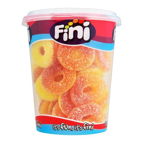 Fini Sour Peach Rings Cup Jelly, 200g