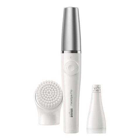 Braun Face Spa Pro 2-In-1 Epilator & Facial Cleansing Brush, White, 910