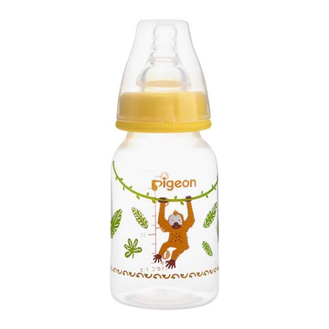 Pigeon Flexible SN Soft & Elastic PP Feeding Bottle, Orangutan, 120ml, A79401