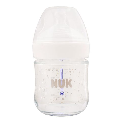 Nuk Nature Sense Glass Feeding Bottle, 120ml, 10747110