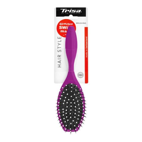 Trisa Hair Style Hair Brush, Dark Purple, 374334
