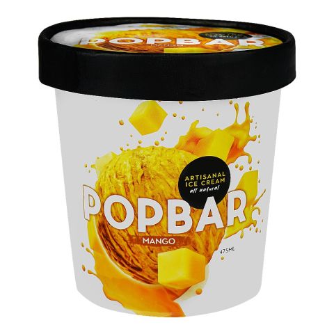 Wholesome Foods Popbar Mango Ice Cream, 475ml