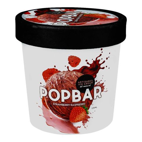 Wholesome Foods Popbar Strawberry & Raspberry Ice Cream, 125ml