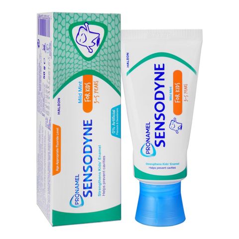 Sensodyne For Kids 3-5 Years, Mild Mint Toothpaste, 50g