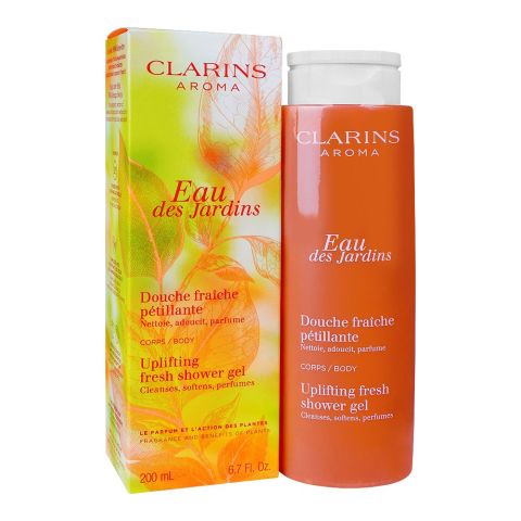 Clarins Eau Des Jardins, Uplifting Fresh Shower Gel, 200ml