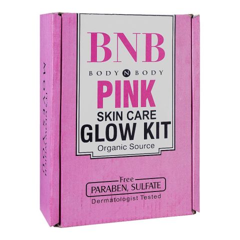 BNB Organic Source Skin Care Pink Glow Kit, SPF 60 Serum, Face Wash, Scrub, Mask