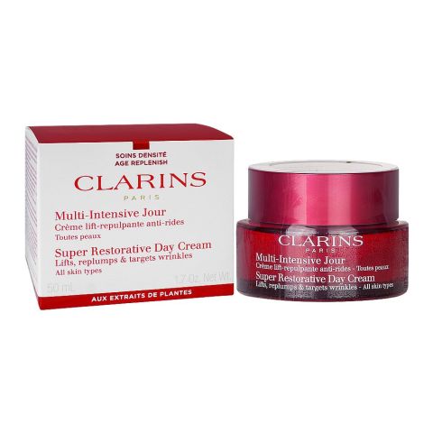 Clarins Multi Intensive Jour Super Restorative Day Cream, Lifts, Replumps, 50ml