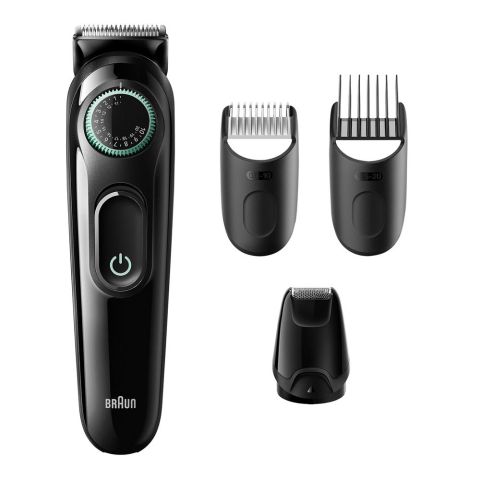 Braun Beard Trimmer 3, Precision Wheel, 3 Styling Tools, 50 mins Runtime, BT-3410