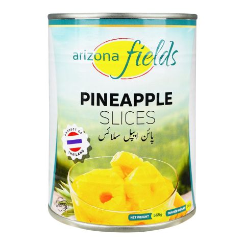Arizona Fields Pineapple Slices, Tasty & Delicious Canned Fruit, 565g