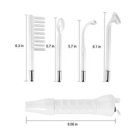 Portable 4-in-1 High-Frequency Facial Machine, Portable Electrode Wand for Acne, Wrinkles, Hair Growth, JHM-08A