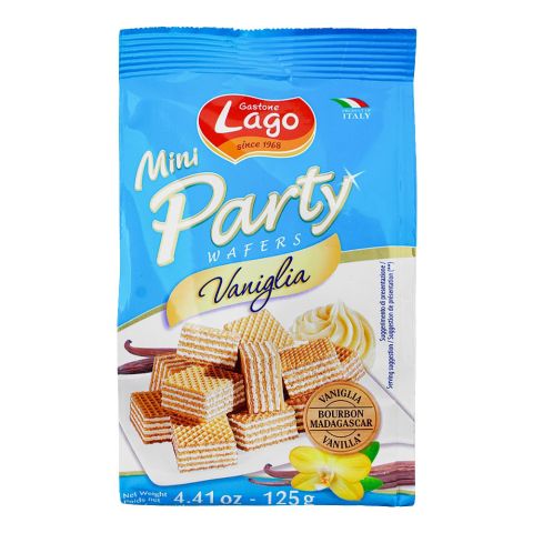 Lago Mini Party Vanilla Cream Wafers, 125g
