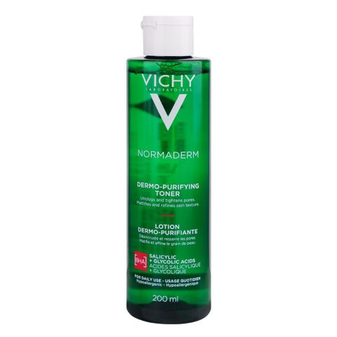 Vichy Normaderm Purifying Pore Tightening Lotion, For Oily Acne-Prone Skin, 200ml