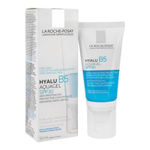 La Roche-Posay Hyalu B5 Aquagel Moisturizer With SPF30, For All skin types, 50ml
