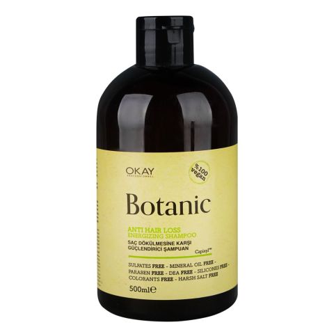 Okay Professionel Botanic Anti Hair Loss Energizing Shampoo, Sulfate & Paraben Free, 500ml