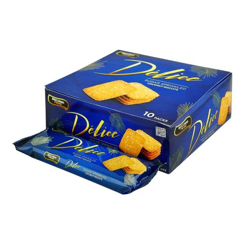 Bisconni Delice Coconut Biscuits, 32g Each, 10-Pack
