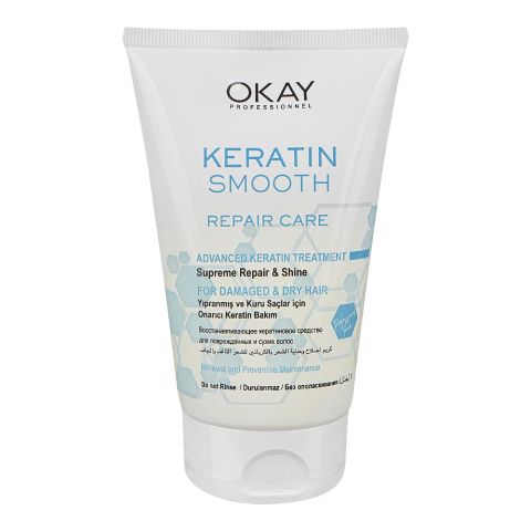Neva Okay Professional Keratin Smooth Repair Care Cream, For Dry & Damaged Hair, 100ml