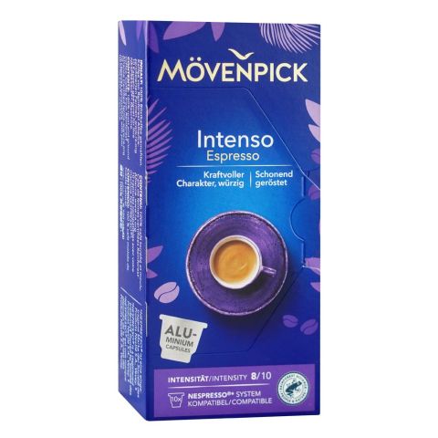 Movenpick Intenso Espresso Coffee Pods, 10-Pods, 55g