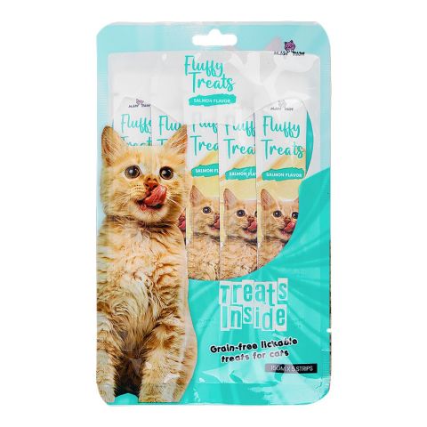 Maw & Paw Fluffy Treats For Cats, Salmon Flavor, Grain Free, 15g x 5 Strips