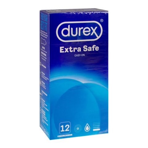 Durex Extra Safe Easy On Condoms, 12-Pack
