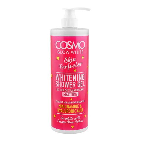 Cosmo Glow White Skin Perfector Whitening Shower Gel with Niacinamide & Hyaluronic Acid, 1000ml