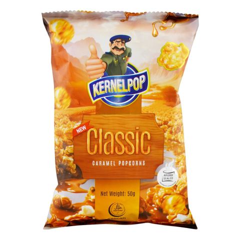 Kernel Pop Classic Caramel Coated Popcorn, 50g