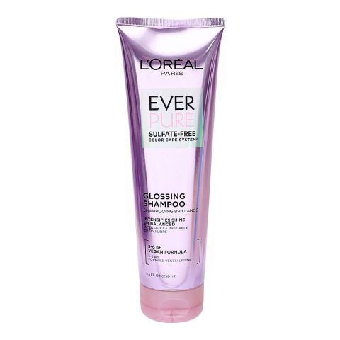 L'oreal Paris Ever Pure Sulfate & Paraben Free Glossing Shampoo, For Color Treated Hair, 250ml